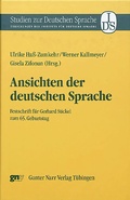 Cover: Ansichten der deutschen  Sprache - Narr Francke Attempto Verlag