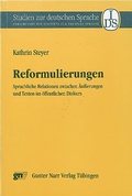 Cover: Reformulierungen - Narr Francke Attempto Verlag