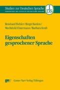 Cover: Eigenschaften gesprochener Sprache - Narr Francke Attempto Verlag