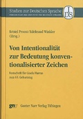 Cover: Von Intentionalit&auml;t zur Bedeutung konventionalisierter Zeichen - Narr Francke Attempto Verlag