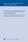 Cover: Sind Gebrauchsanleitungen zu gebrauchen? - Narr Francke Attempto Verlag