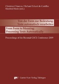 Cover: Von der Form zur Bedeutung: Texte automatisch verarbeiten - Narr Francke Attempto Verlag