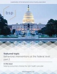 Enlarge image Cover: Behavioral Science & Policy, Volume 3, Number 1 - Brookings Institution