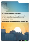 Cover: Die Auswirkungen des Niedrigzinsumfeldes auf die Lebensversicherungswirtschaft in  Deutschland. Teil 2 - GRIN Verlag