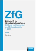 Cover: Zeitschrift f&uuml;r Grundschulforschung. - Verlag Julius Klinkhardt