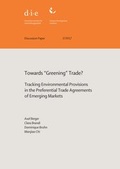 Cover: Towards "greening" trade? - German Institute of Development and Sustainability (IDOS) gGmbH