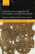 Cover: Scribal Repertoires in Egypt from the New Kingdom to the Early Islamic Period - Oxford University Press