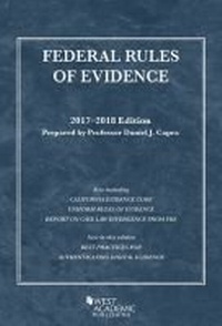 Enlarge image Cover: Federal Rules of Evidence, with Faigman Evidence Map, 2017-2018 Edition - Foundation Press
