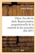 Cover: Universit? de Dijon. Facult? de Droit. Repr?sentation Proportionnelle de la Majorit? & Des Minorit?s - Hachette Livre - Bnf