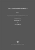 Cover: Altt&uuml;rkische Handschriften - Franz Steiner Verlag