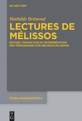Cover: Lectures de M&eacute;lissos - De Gruyter