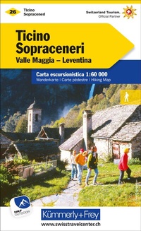 Abbildung von: Kümmerly+Frey Wanderkarte 26 Ticino, Sopraceneri 1:60.000 - Hallwag Kümmerly+Frey