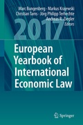 Abbildung von: European Yearbook of International Economic Law 2017 - Springer