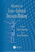 Cover: Advances in Cross-Cultural Decision Making - CRC Press
