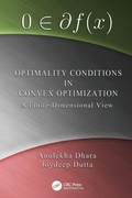 Cover: Optimality Conditions in Convex Optimization - CRC Press