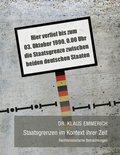 Cover: Staatsgrenzen im Kontext ihrer Zeit - Books on Demand