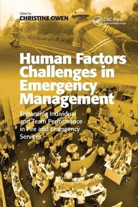 Enlarge image Cover: Human Factors Challenges in Emergency Management - CRC Press