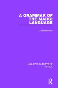 Abbildung von: A Grammar of the Margi Language - Routledge
