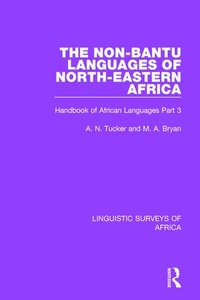 Abbildung von: The Non-Bantu Languages of North-Eastern Africa - Routledge