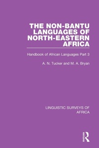 Abbildung von: The Non-Bantu Languages of North-Eastern Africa - Routledge