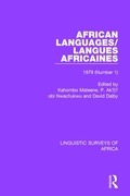 Cover: African Languages/Langues Africaines - Routledge