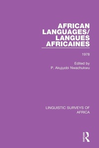 Abbildung von: African Languages/Langues Africaines - Routledge