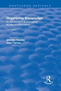 Cover: Organizing Knowledge: Introduction to Access to Information - Routledge