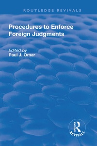 Abbildung von: Procedures to Enforce Foreign Judgments - Routledge