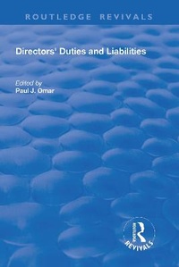 Abbildung von: Directors' Duties and Liabilities - Routledge