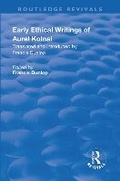 Cover: Early Ethical Writings of Aurel Kolnai - Routledge