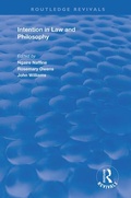 Cover: Intention in Law and Philosophy - Routledge
