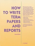 Cover: How To Write Term Papers and Reports - NTC Publishing Group,U.S.