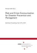 Cover: Risk and Crisis Communication for Disaster Prevention and Management - epubli
