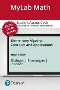 Abbildung von: Mylab Math with Pearson Etext -- 24 Month Standalone Access Card -- For Elementary Algebra - Pearson