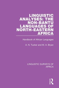 Abbildung von: Linguistic Analyses: The Non-Bantu Languages of North-Eastern Africa - Routledge