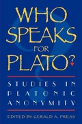 Cover: Who Speaks for Plato? - Rowman & Littlefield Publishers