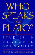 Cover: Who Speaks for Plato? - Rowman & Littlefield Publishers