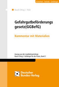Bild: Gefahrgutbeförderungsgesetz (GGBefG) - Deutscher Bundes-Verlag