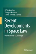 Cover: Recent Developments in Space Law - Springer