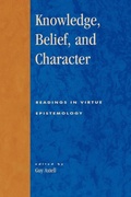 Cover: Knowledge, Belief, and Character - Rowman & Littlefield Publishers
