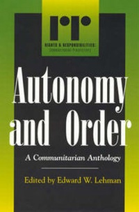 Enlarge image Cover: Autonomy and Order - Rowman & Littlefield Publishers