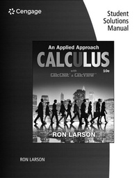 Abbildung von: Student Solutions Manual for Larson's Calculus: An Applied Approach, 10th - CENGAGE Learning Custom Publishing