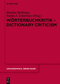 Abbildung von: Wörterbuchkritik - Dictionary Criticism - De Gruyter
