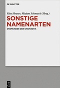 Cover: Sonstige Namenarten - De Gruyter