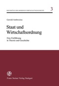 Cover: Staat und Wirtschaftsordnung - Franz Steiner Verlag