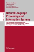 Cover: Natural Language Processing and Information Systems - Springer