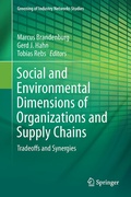 Cover: Social and Environmental Dimensions of Organizations and Supply Chains - Springer