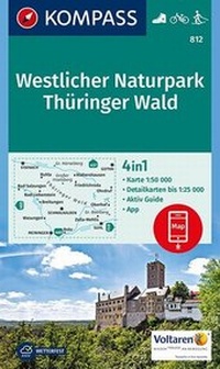 Abbildung von: KOMPASS Wanderkarte Westlicher Naturpark Thüringer Wald - KOMPASS-Karten
