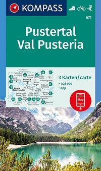 Abbildung von: KOMPASS Wanderkarte Pustertal, Val Pusteria - KOMPASS-Karten