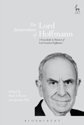 Cover: The Jurisprudence of Lord Hoffmann - Hart Publishing